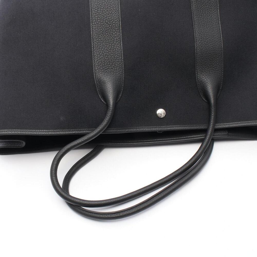 Hermes Garden Party GM Voyage Tote Bag Handbag Canvas Leather Toile Military ... - Picture 7 of 8